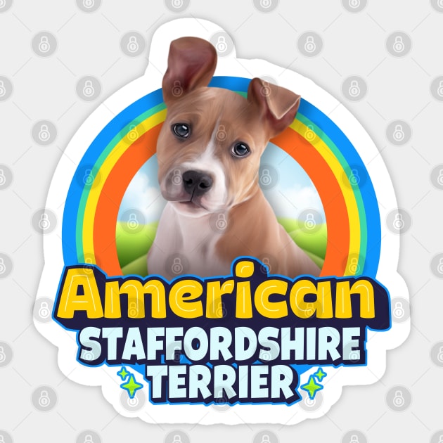 American Staffordshire Terrier Sticker by Puppy & cute